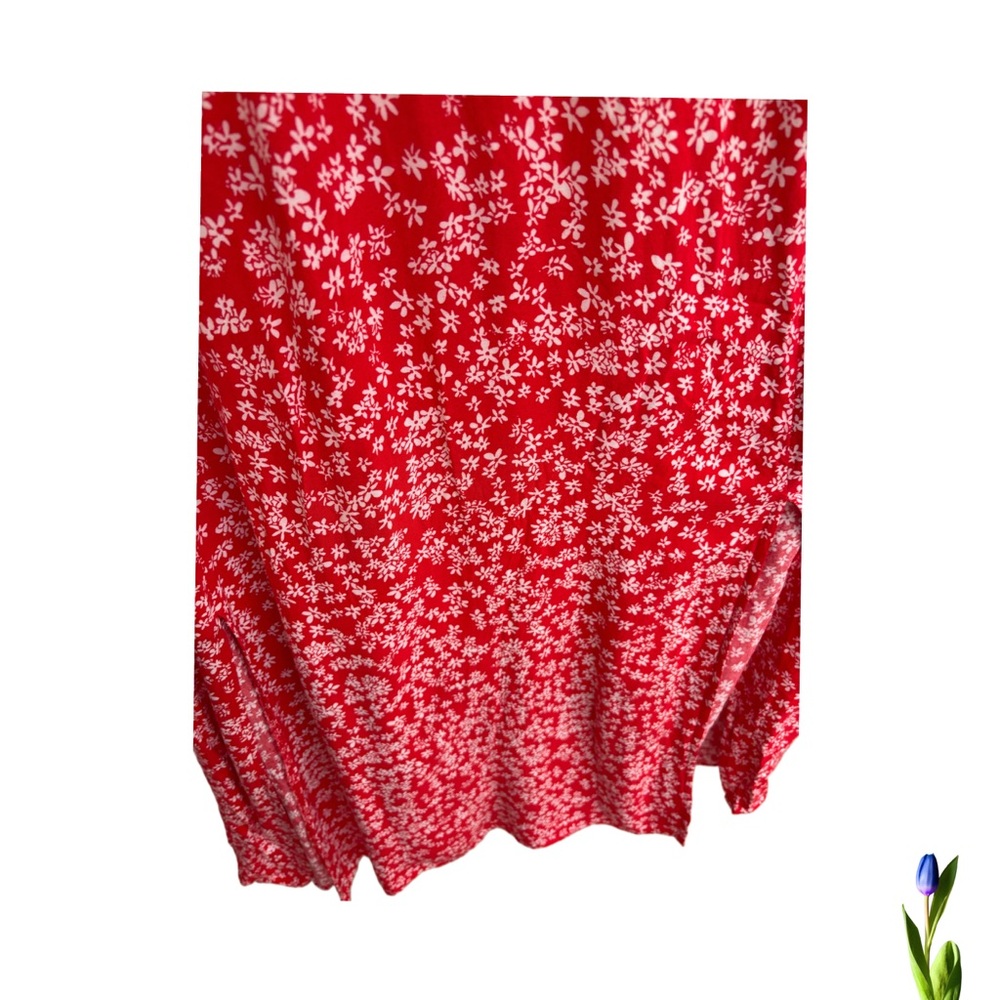 Red and White Spaghetti Strap Maxi Sundress Size XXL - Picture 3 of 7